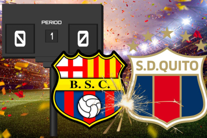 Barcelona SC enfrenta al D. Quito en el estadio Atahualpa.