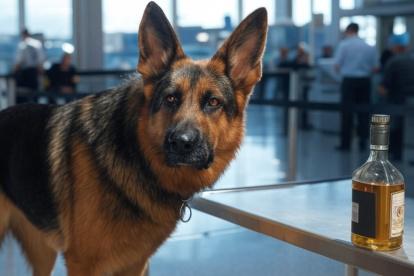 Ilustración referencial. El can "Ajax" identificó el alcaloide en las botellas.