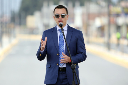 El presidente Daniel Noboa busca la reelección.