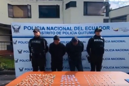Un operativo en La Ecuatoriana, en el sur de Quito, dejó dos aprehendidos.