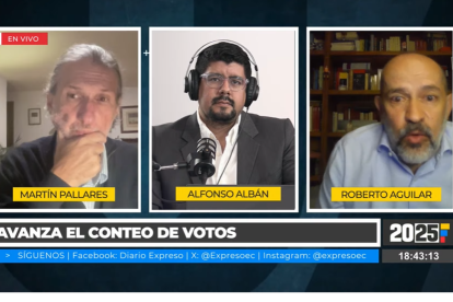 Alfonso Albán, Roberto Aguilar y Martín Pallares.