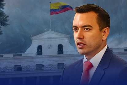 Daniel Noboa esperaba los resultados en Carondelet.