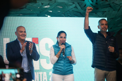 Luisa González, candidata por la Revolución Ciudadana, este 9 de febrero de 2025.