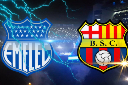 Emelec y su Explosión Azul con música y de fondo el Clásico del Astillero.