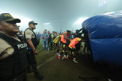 Así salieron los jugadores de Barcelona SC del Capwell.