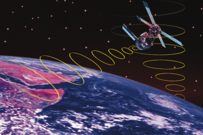 Referencial. Satélite en órbita.