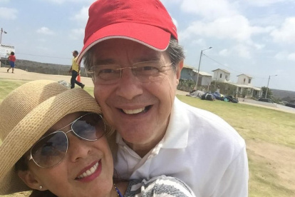 El expresidente de la República, Guillermo Lasso y su esposa, María de Lourdes.