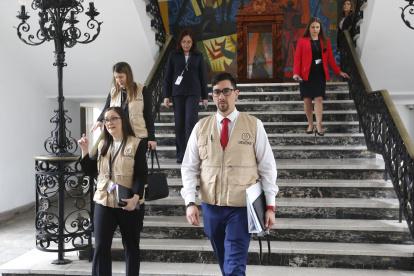 La misión de observadores de la OEA estuvo presente en Ecuador el 9 de febrero.