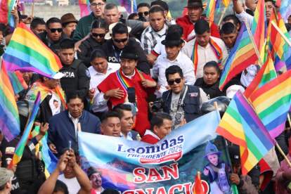 Leonidas Iza, candidato de Pachakutik, quedó tercer en las elecciones generales.