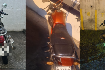 Motos recuperadas durante operativos.