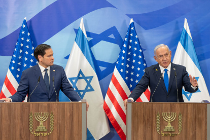 Netanyahu y Marco Rubio en Rueda de Prensa