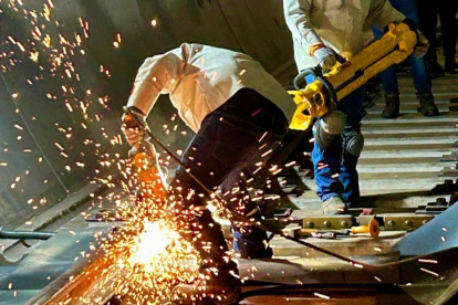 En la madrugada del domingo 16 de febrero se repararon las fisuras en la riel del Metro