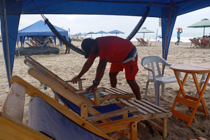 Tras los crímenes cometidos este fin de semana, hubo pocos turistas en el balenario.