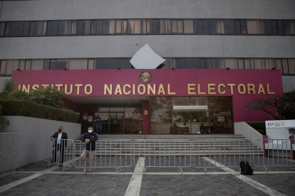 Ciudad de México. El frontispicio del edificio sede del Instituto Nacional Electoral (INE) de México, en la capital.