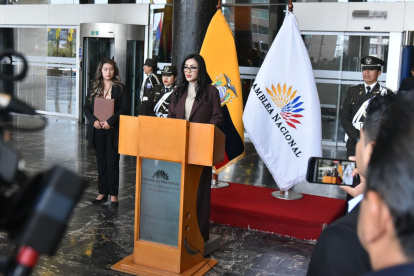 La presidenta de la Asamblea Viviana Veloz se pronunció este 18 de febrero de 2025.