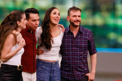 La Flaca Guerrero con otros participantes.