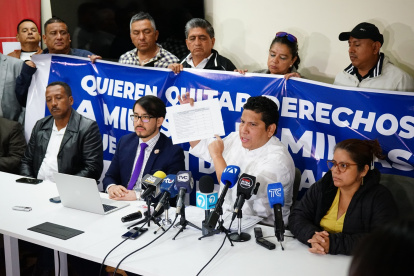 Los representantes de los trabajadores de CNEL se pronunciaron este 20 de febrero.