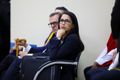 La candidata de la Revolución Ciudadana, Luisa González.