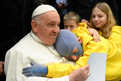 Roman Olevski durante el primer encuentro con el Papa Francisco, en diciembre de 2023.