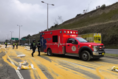 El choque ocurrió en el kilómetro 4, en sentido Quito-Aeropuerto.