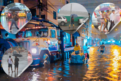 La intensa lluvia dejó varias postales en Guayaquil