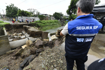Así quedó la obra en Voluntad de Dios. Las familias corren el riesgo de quedarse incomunicadas.