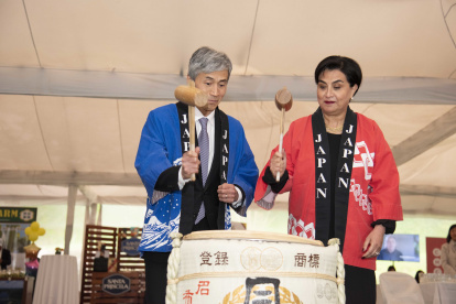 Keiichiro Morishita y Gabriela Sommerfeld.