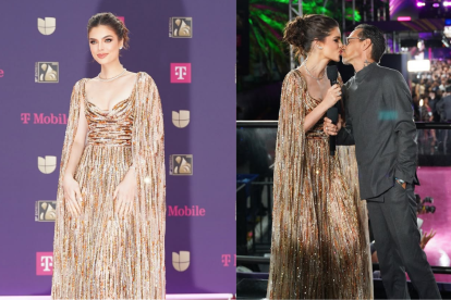 Nadia Ferreira acompañó a su esposo Marc Anthony a Viña del Mar.