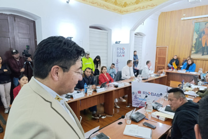 El alcalde de Riobamba, Jhon Vinueza.