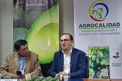 Comercio. Santiago Pinto, exportador, y Jorge Altuna, productor de aguacate, que vendieron a Argentina.