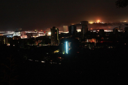Fotografía de archivo de un apagón en Chile.