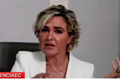 Cynthia Viteri durante entrevista en CNN