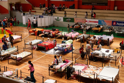 En Piñas se instaló un centro de acogida para los afectados por el aluvión.