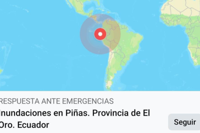 Habitantes de Piñas utilizan la herramienta Safety Check de Facebook para confirmar su estado de seguridad tras las inundaciones.