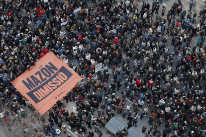 Manifestaciones contra el gobierno español.