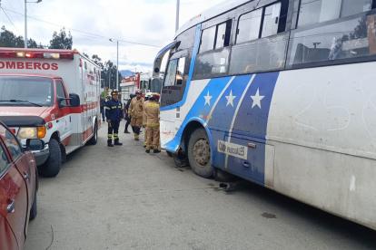 El bus involucrado en el trágico accidente de Sayausí, Cuenca