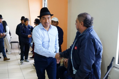 Leonidas Iza, candidato de Pachakutik, quedó tercer en las elecciones generales.