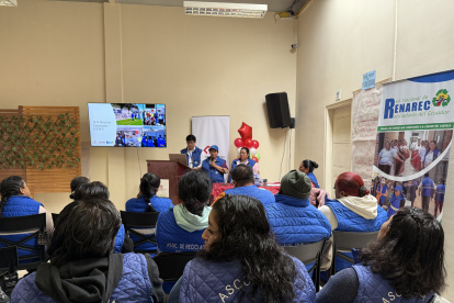 Cuenca. Las clases para certificarse como recicladores.