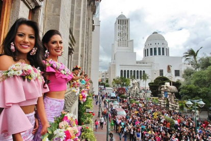 Feriado de Carnaval en las calles de Ambato, Tungurahua.
