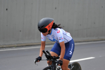 Nahomi Játiva, de 16 años, forma parte del Movistar Best PC. Es una de las grandes apuesta del ciclismo nacional que tiene como gran meta llegar al World Tour.