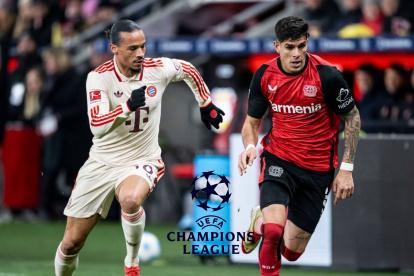 Bayer Leverkusen de Piero Hincapié (d) visita al Bayern Múnich.