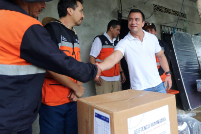 Daniel Noboa, en su recorrido por Los Ríos.