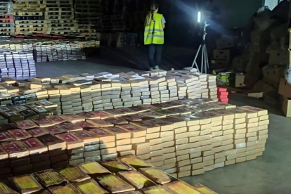 Hecho. La Policía española incautó 873 kilos de cocaína de gran pureza.
