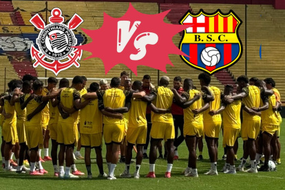 Barcelona SC y una oración antes del entrenamiento.