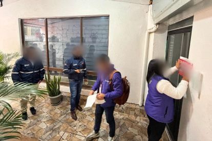 En la iglesia se encontraron insumos médicos y fármacos.