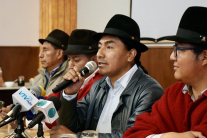 Leonidas Iza es presidente de la Confederación de Nacionalidades Indígenas del Ecudor. (Conaie).