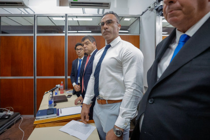 Leopoldo Luque, el médico acusado de no haber proporcionado la ayuda necesaria a Maradona, durante el juicio.