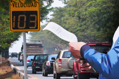 Fotomontaje para graficar este artículo sobre radares de velocidad.