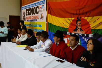 La Conaie se reunió con demás organizaciones sociales de cara a la segunda vuelta electoral.