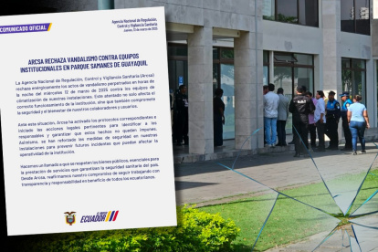 Situación. La Arcsa emitió un comunicado dando a conocer el supuesto vandalismo.